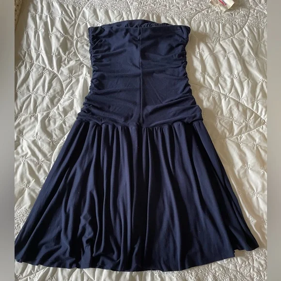 Anatomie travel brand Navy Blue Strapless Dress size medium. - Picture 3 of 5